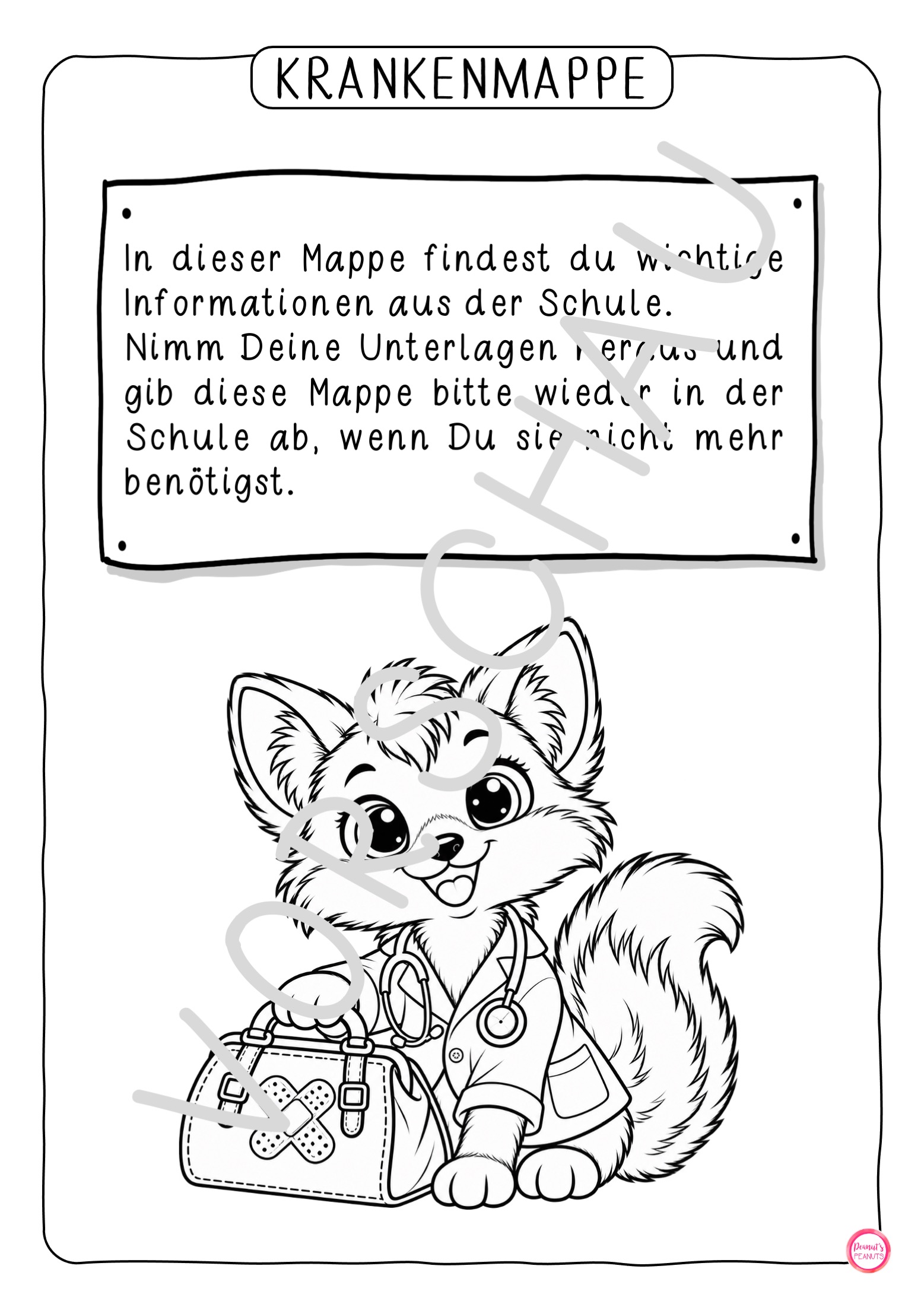 Krankenmappe für eine Fuchsklasse – Bild 7
