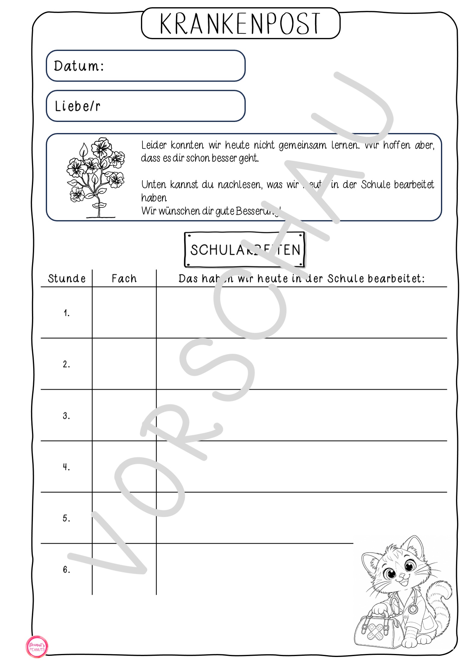 Krankenmappe für eine Katzenklasse – Bild 11