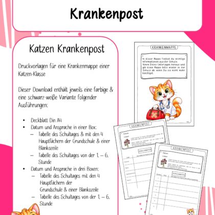 Krankenmappe für eine Katzenklasse