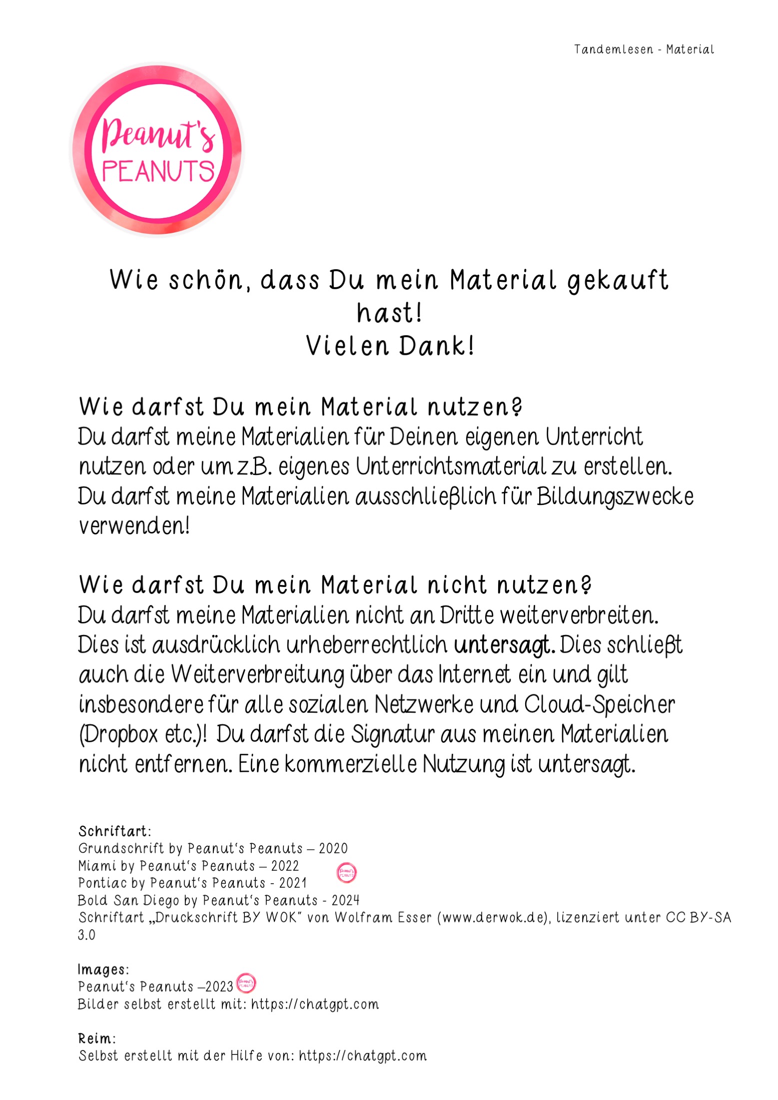 Tandemlesen - Material zur Organisation der Lautlese-Methode – Bild 7